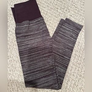 M. Rena Brown and Gray Striped Leggings